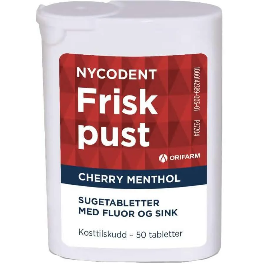 Nycodent Frisk Pust Cherry Menthol – 50 stk. v:8879156 Nycodent Frisk Pust Cherry Menthol – 50 stk. v:8879156
