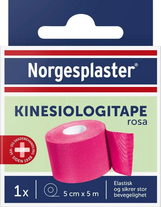 Norgesplaster Kinesiologitape rosa 5 cm x 5 m v:8802540