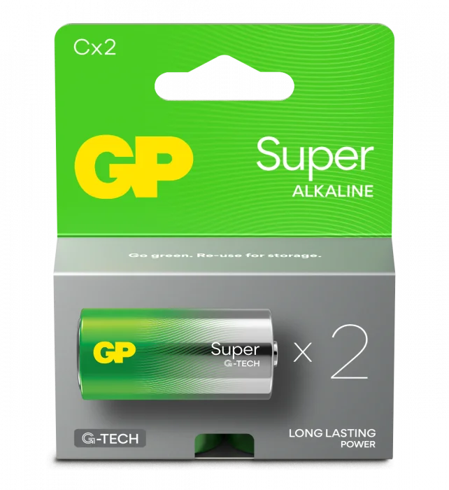 GP Super Alkaline C-batteri 14A/LR14 2-pk v:6349537
