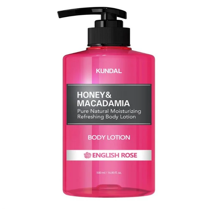 KUNDAL Honey And Macadamia Pure Body Lotion English Rose 500 ml v:1838034