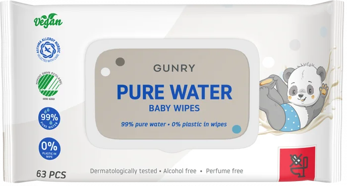 GUNRY Pure Water Baby Wipes våtservietter v:3130220 GUNRY Pure Water Baby Wipes våtservietter v:3130220