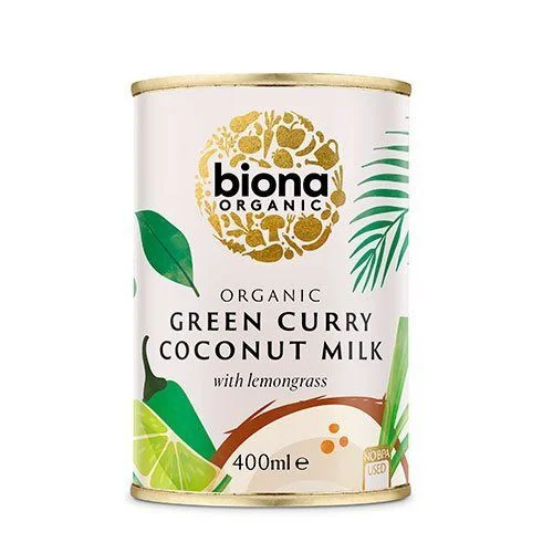 Biona Kokosmelk Grønn Karry m. Sitrongress Ø – 400 g v:5896794 Biona Kokosmelk Grønn Karry m. Sitrongress Ø – 400 g v:5896794